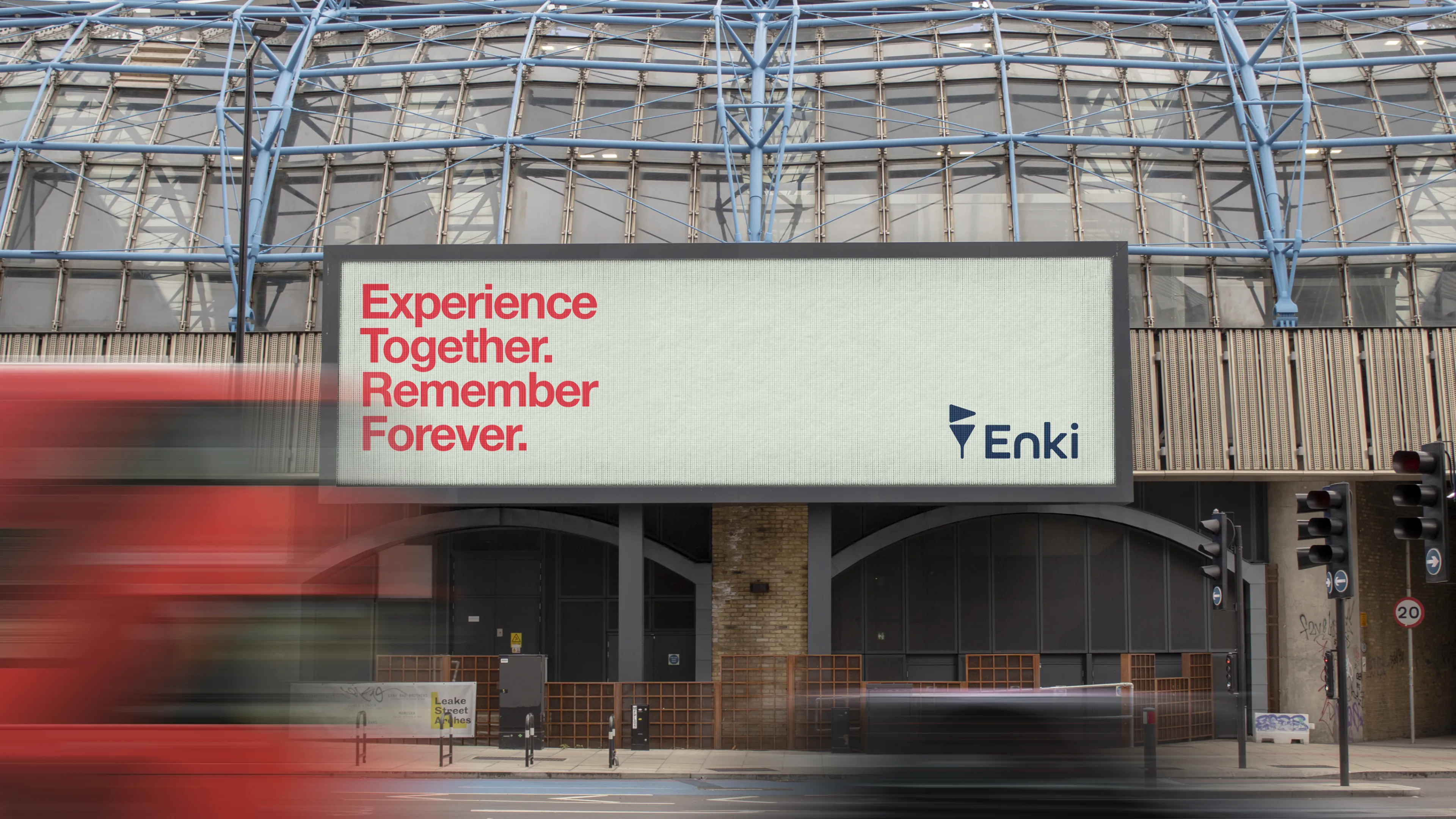 Enki billboard: Experience Together. Remember Forever.