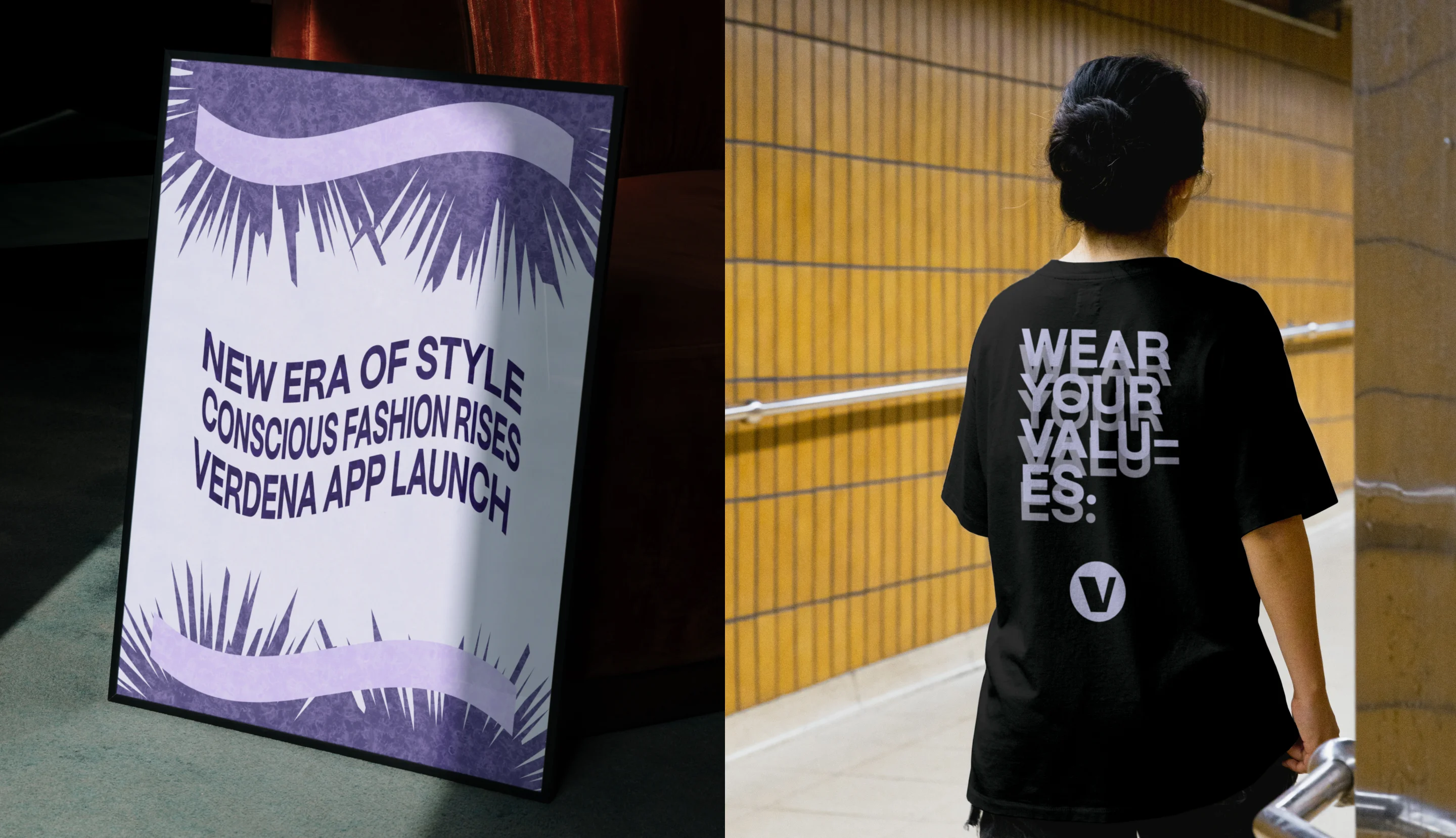 Verdena launch poster and a Wear Your Values tee