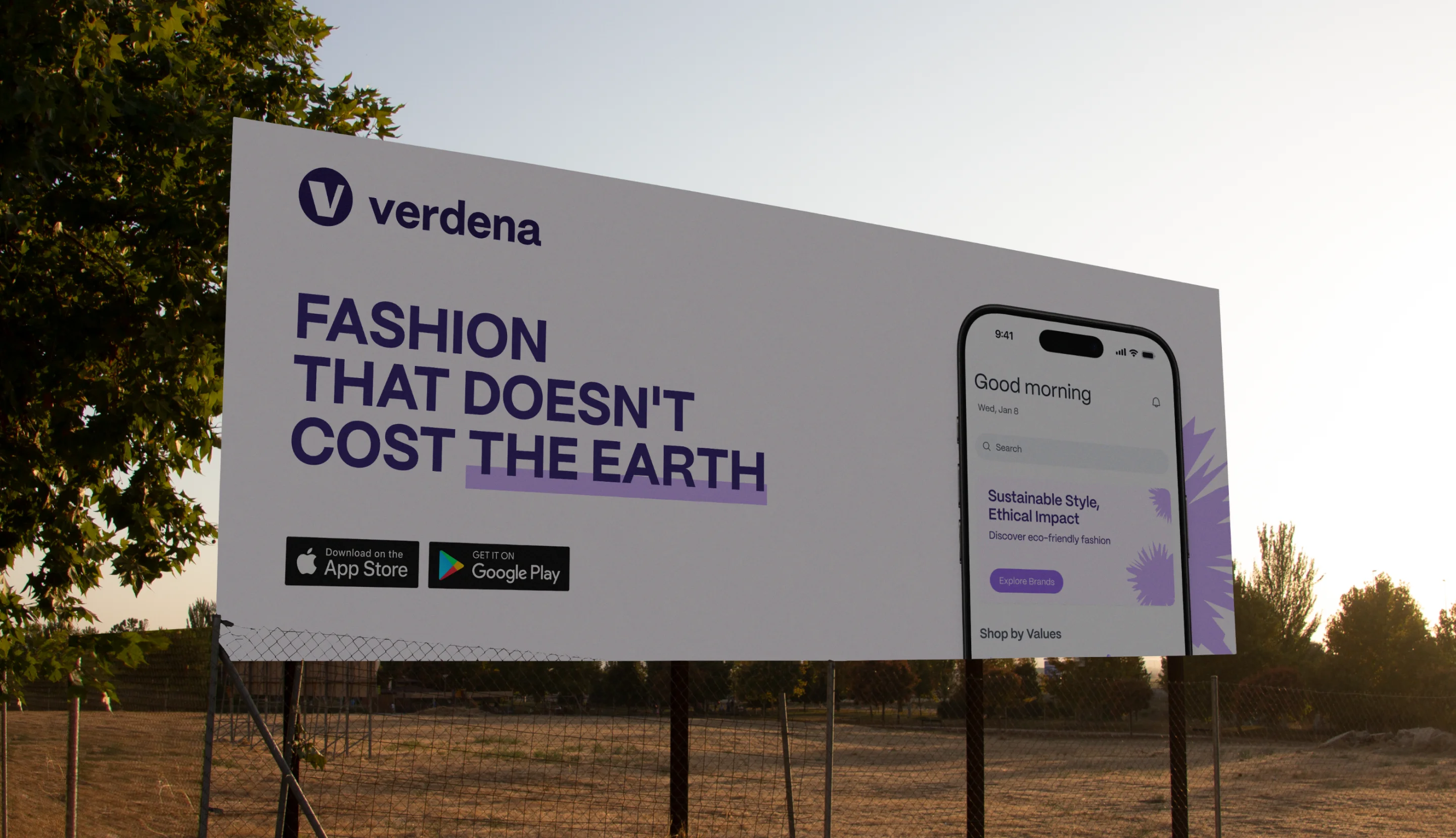 Verdena billboard: fashion that doesn't cost the earth